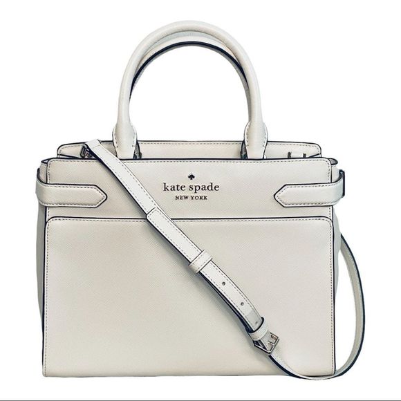 kate spade Handbags - Kate Spade Staci Parchment White Medium Satchel Crossbody